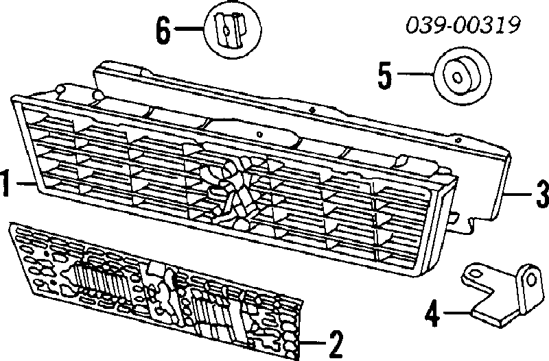 Grelha do radiador para Peugeot 505  551A