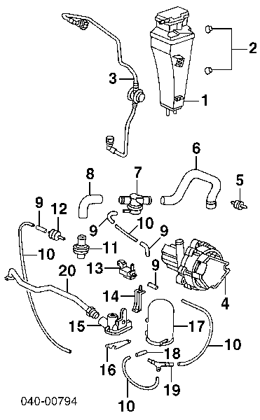 Válvula PCV de ventilação dos gases de cárter Porsche Cayenne  955