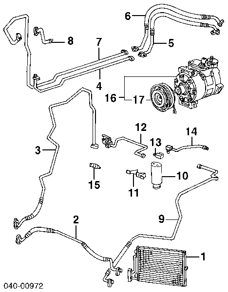 AD176000S Mahle Original Tanque de recepção do secador de aparelho de ar condicionado
