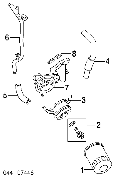 1569250020 Toyota Vedante de adaptador do filtro de óleo
