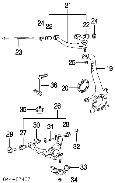 4830460120 Toyota Grade de proteção de braço oscilante inferior dianteiro
