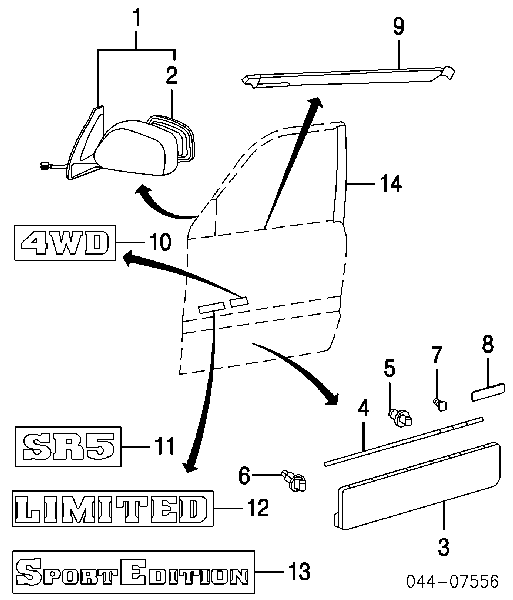 Cápsula (prendedor) de fixação de placas sobrepostas do acesso Toyota 7539735010 preço, a partir de 2,92 USD