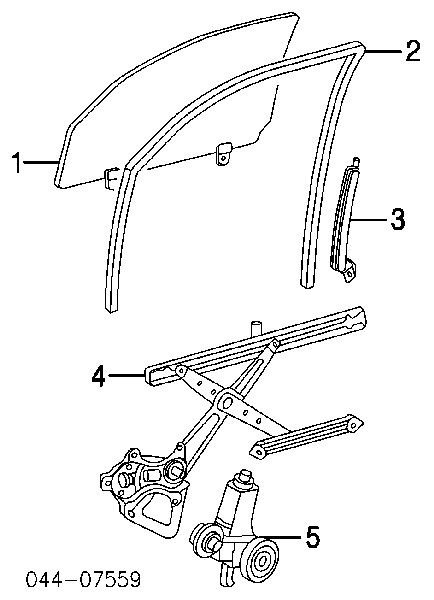 6980258010 Toyota Mecanismo de acionamento de vidro da porta dianteira esquerda