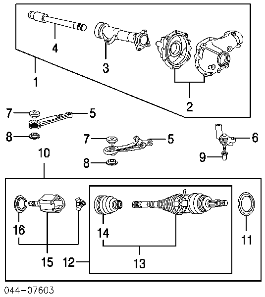 4340360020 Toyota Junta homocinética interna dianteira