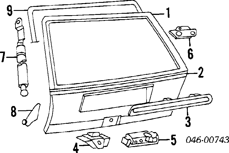 Fecho de tampa de porta-malas (de 3ª/5ª porta traseira) para Volkswagen Passat B2 32B
