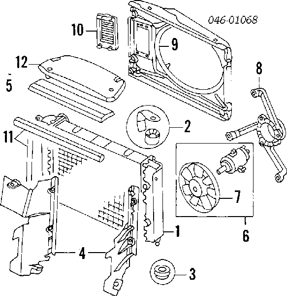 535121251C VAG Radiador de esfriamento de motor