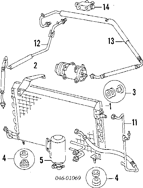 191820413E VAG Radiador de aparelho de ar condicionado