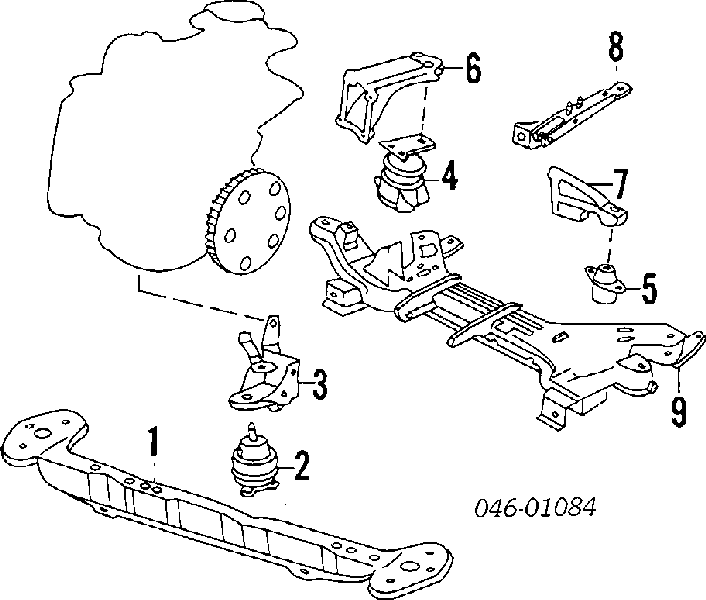 191199273C VAG Consola de coxim (apoio) dianteira de motor