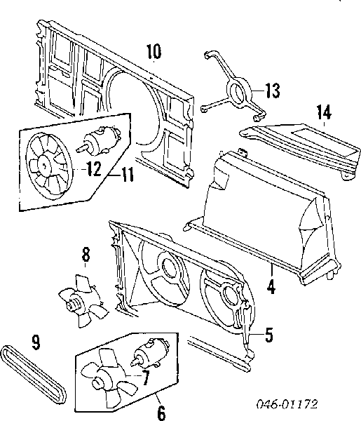 1H0959455 VAG Ventilador elétrico de esfriamento montado (motor + roda de aletas)