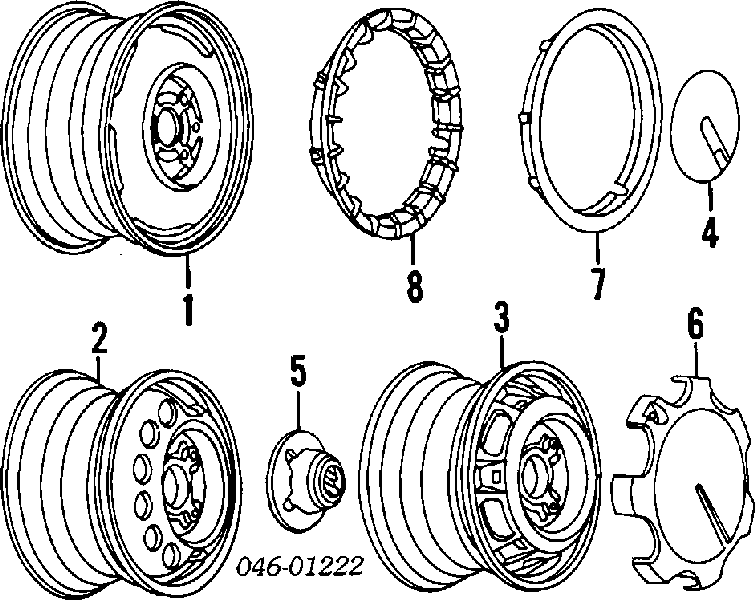 535601025A VAG Discos de roda de aleação ligeira (de aleação ligeira, de titânio)
