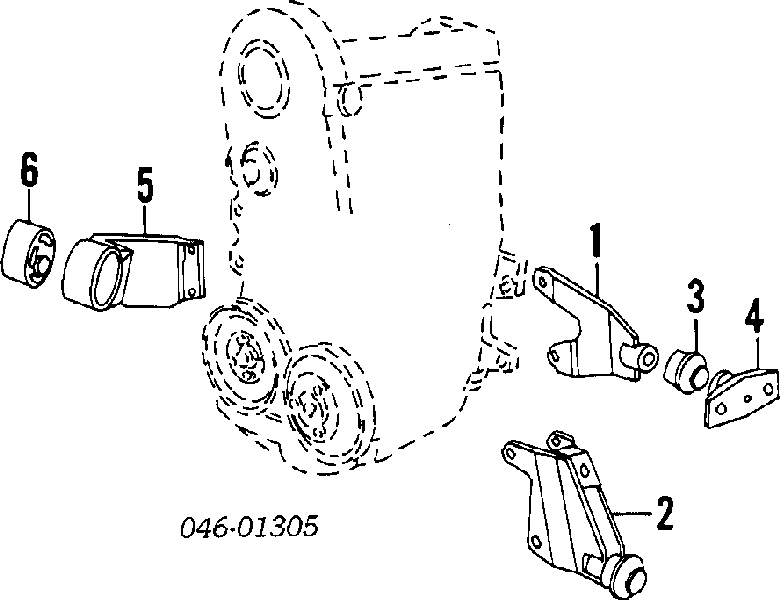 171199329F VAG Consola de coxim (apoio) esquerda de motor