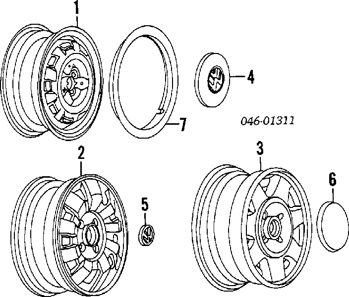 321601171C VAG Coberta de disco de roda