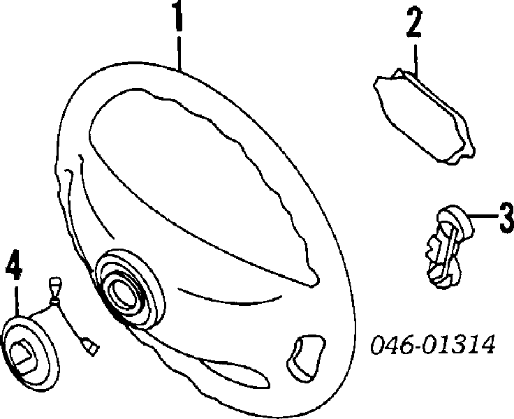 Anel AIRBAG de contato, cabo plano do volante para Volkswagen Golf I 17