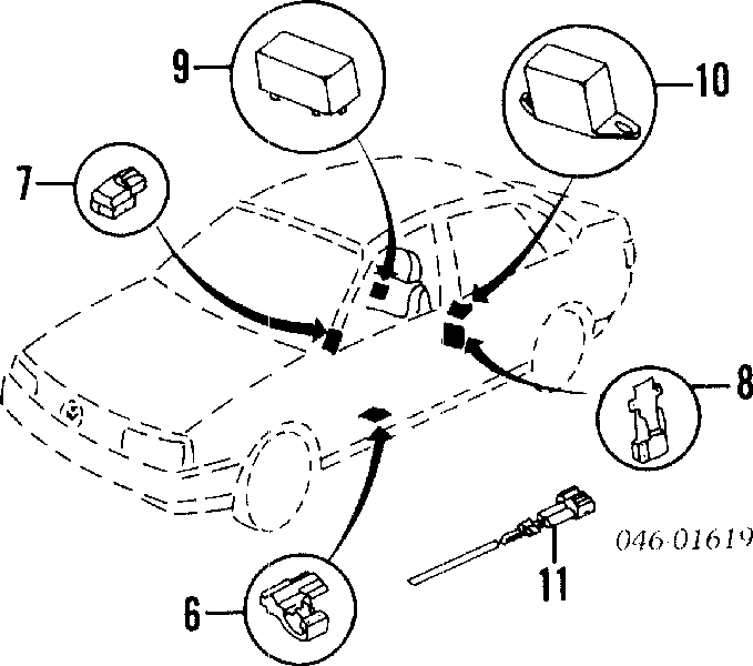535959665 VAG Sensor de fechamento de portas (interruptor de fim de carreira)