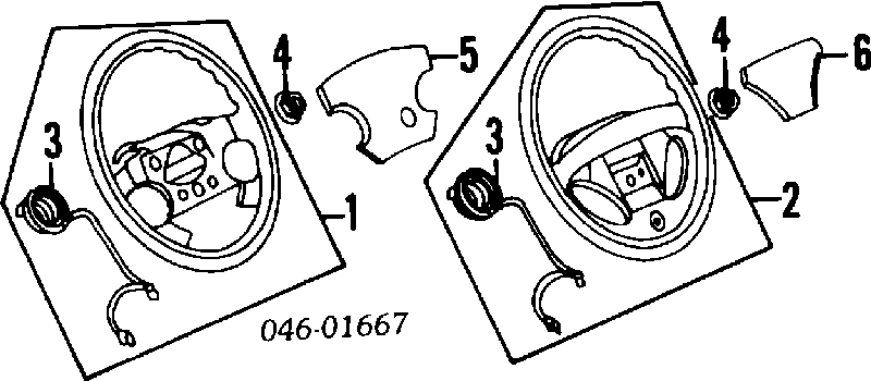1H0419660 VAG Anel AIRBAG de contato, cabo plano do volante