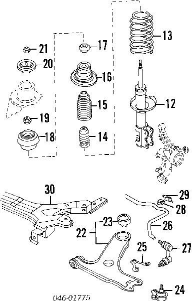 357411105C VAG Mola dianteira