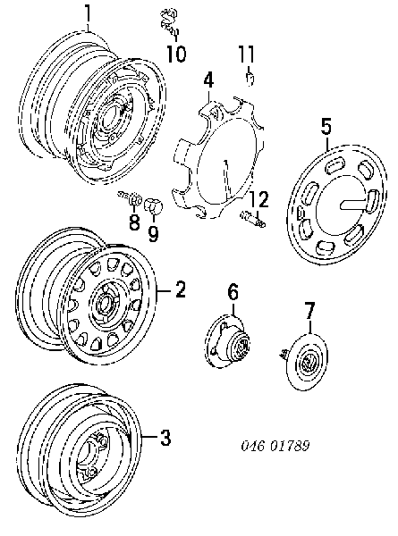 Discos de roda de aleação ligeira (de aleação ligeira, de titânio) para Volkswagen Passat B3, B4 3A2, 351, 312
