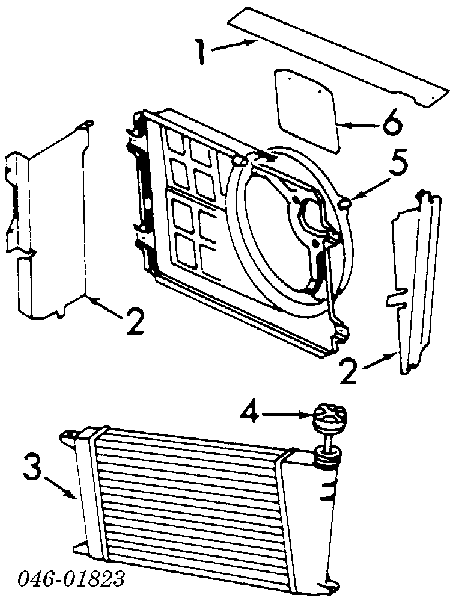 321121253AL VAG Radiador de esfriamento de motor