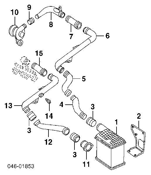 1H0145834E VAG Cano derivado de ar, saída de turbina (supercompressão)