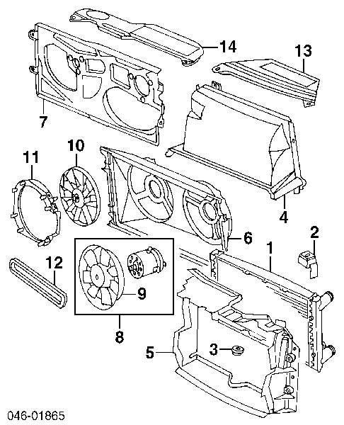 6N0959455D VAG Ventilador elétrico de esfriamento montado (motor + roda de aletas)