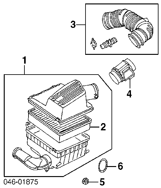 1003579 Ford Sensor de fluxo (consumo) de ar, medidor de consumo M.A.F. - (Mass Airflow)