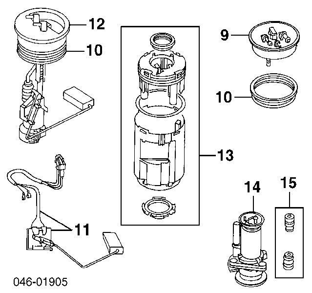 701919671 VAG Sensor do nível de combustível no tanque