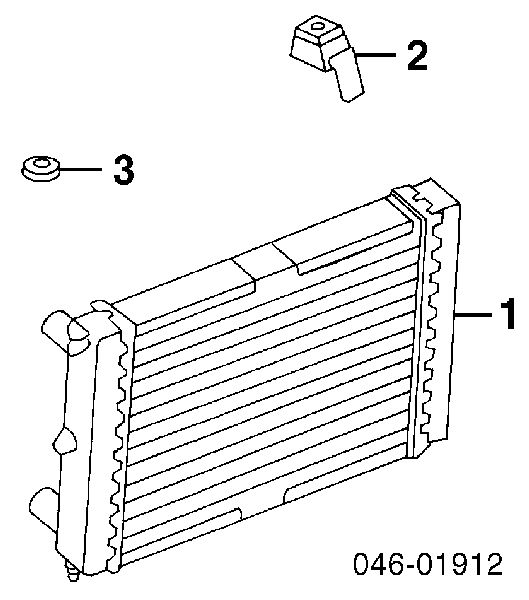 357121253AB VAG Radiador de esfriamento de motor