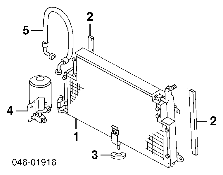 3A0820413A VAG Radiador de aparelho de ar condicionado