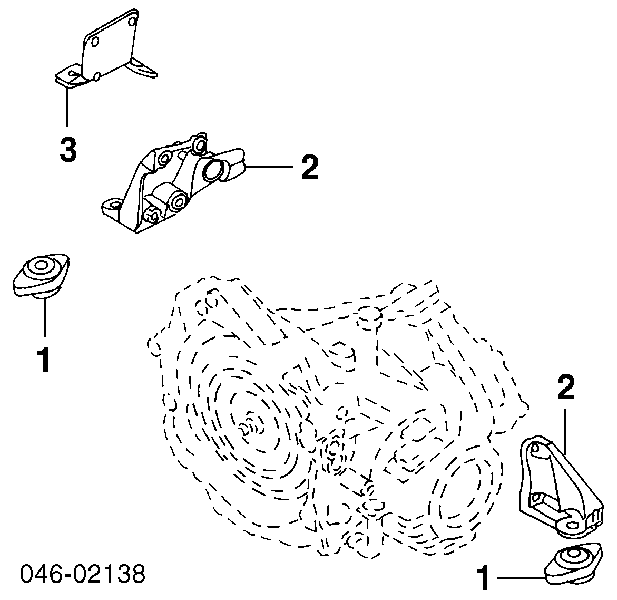 8D0399108E VAG Coxim direito de transmissão (suporte da caixa de mudança)