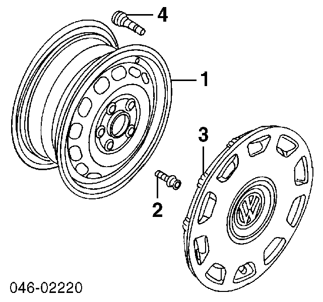 3B0601147MFX VAG Coberta de disco de roda