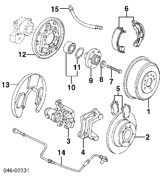 Suporte do freio traseiro esquerdo VAG 7D0615423B preço, a partir de 67,05 USD