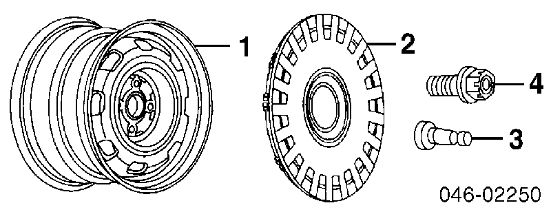 8D0601139A VAG Parafuso de roda