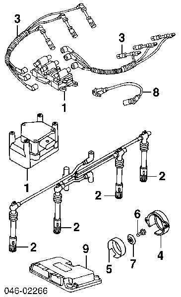 038907319 VAG Sensor de posição (de revoluções) de cambota