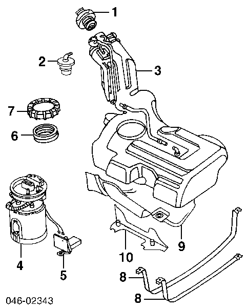 1J0919673G VAG Sensor do nível de combustível no tanque