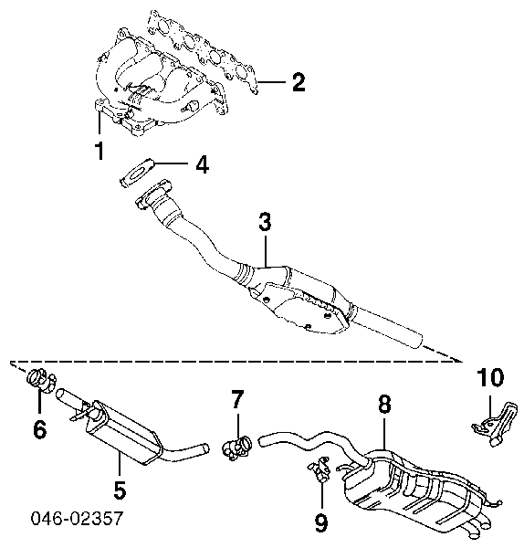 058253039L VAG Vedante de tubo coletor de escape