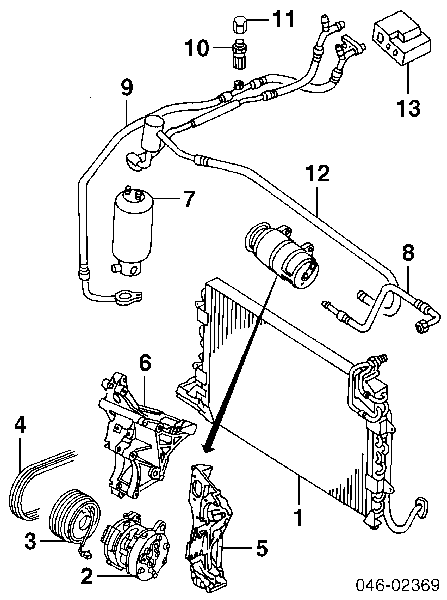Compre 357820795H VAG Válvula do compressor de aparelho de ar condicionado