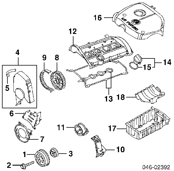 038103601A VAG Panela de óleo de cárter do motor