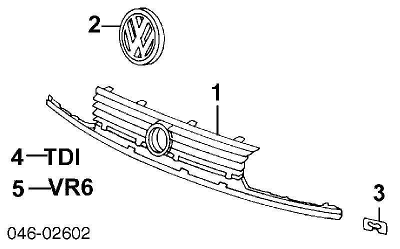 Grelha do radiador VAG 1H5853653D preço, a partir de 31,24 USD