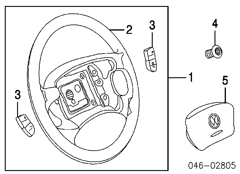 3B0419091AFE74 VAG Volante