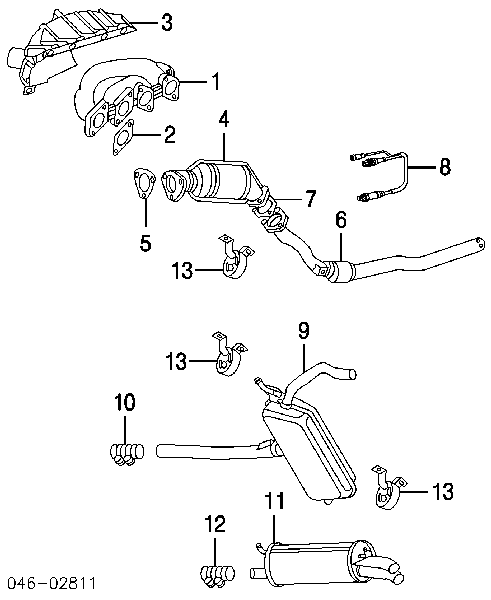 Sonda lambda, sensor de oxigênio até o catalisador 884529002 Triscan