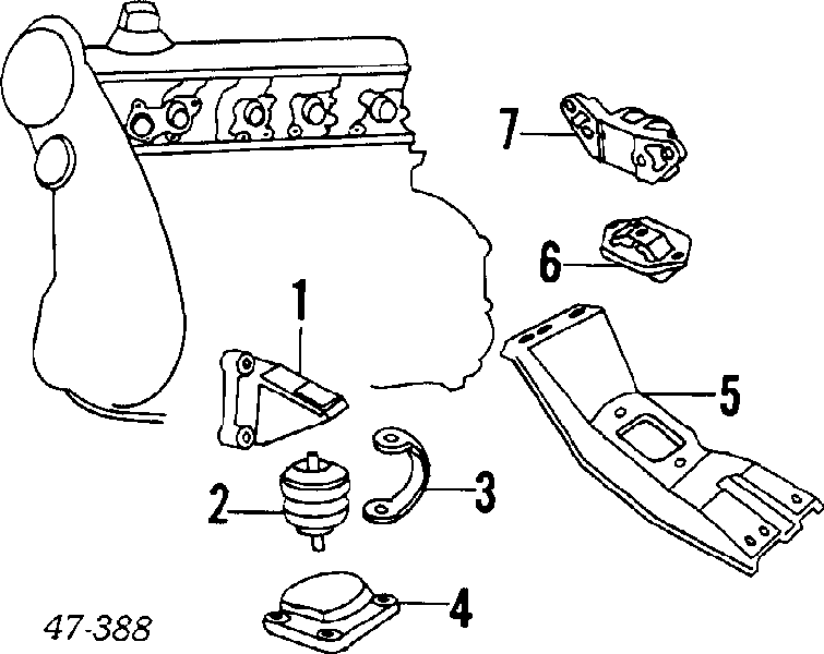 Coxim de transmissão (suporte da caixa de mudança) Volvo 1273714 preço, a partir de 18,32 USD