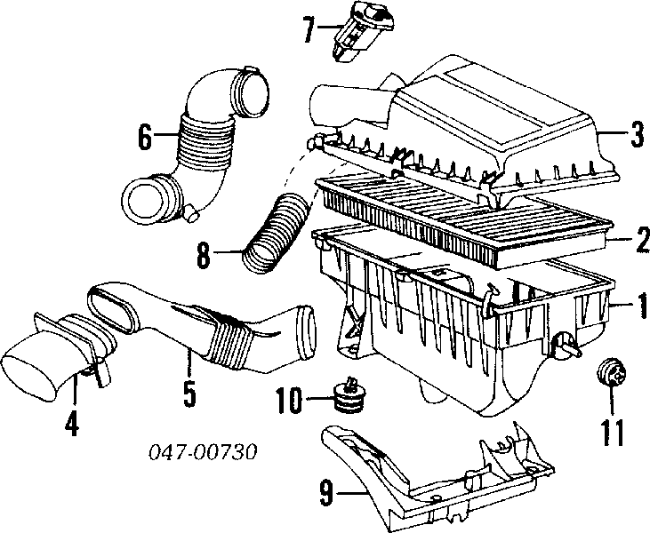 0280217002 Bosch Sensor de fluxo (consumo) de ar, medidor de consumo M.A.F. - (Mass Airflow)