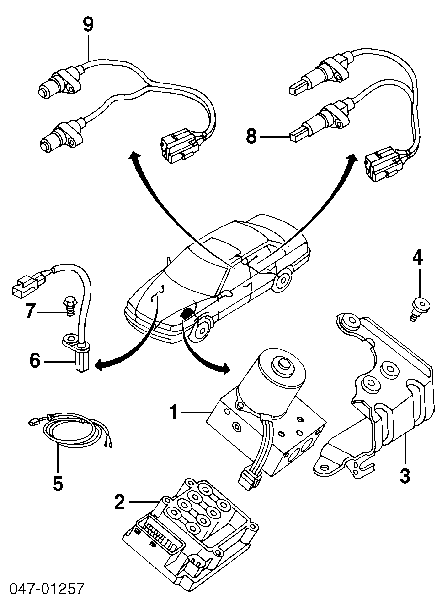 Unidade hidráulico de controlo ABS para Volvo S60 I RS, RH