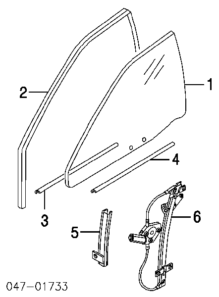 30859682 Volvo Vidro da porta dianteira direita