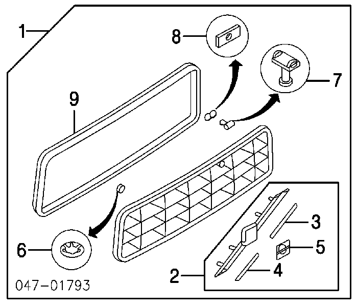 Compre Grelha do radiador Volvo V70 1
