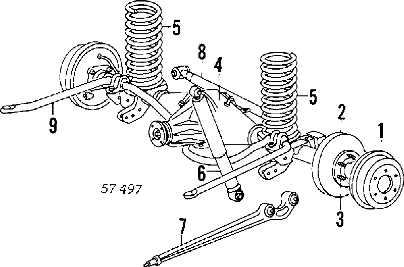 MB584021 Mitsubishi Barra Panhard de suspensão traseira