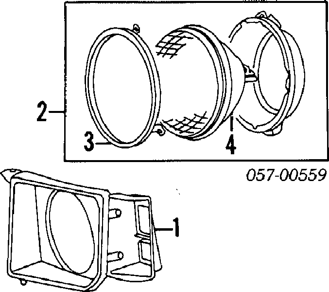 MB377402 Mitsubishi Carcaça (cobrimento) da luz direita