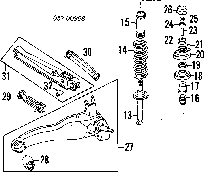 Compre MR491345 Mitsubishi Barra transversal de suspensão traseira