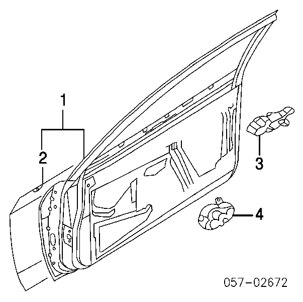 Porta dianteira esquerda para Mitsubishi Lancer IX CSA