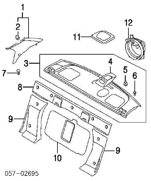 Alto-falante de estante traseiro Chrysler MR301667 preço, a partir de 37,46 USD